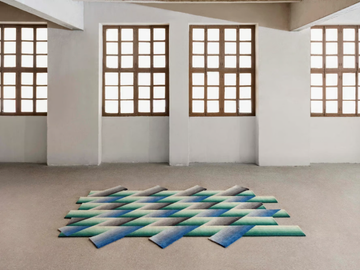 MIRAGE - Wool rug with optical pattern by GAN - view 3