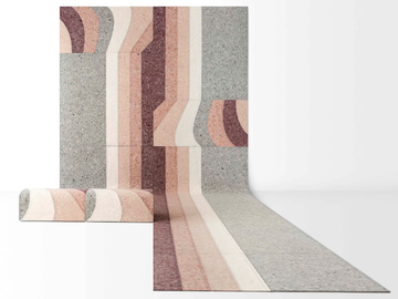 NUANCES BURGUNDY - Rectangular handmade rug by GAN - view 3
