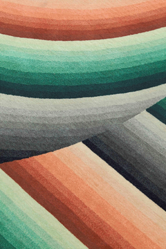 ROUND MIRAGE ORANGE - Handmade wool rug by GAN - view 3