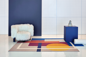 ZOE SOOL - Handmade wool rug with geometric shapes by GAN - view 3