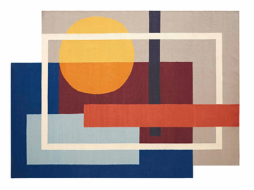 ZOE SOOL - Handmade wool rug with geometric shapes by GAN - view 2