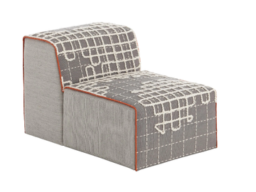 BANDAS A - Upholstered modular fabric easy chair by GAN - view 2