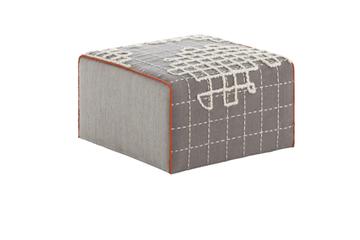 BANDAS A - Upholstered fabric pouf by GAN - view 3