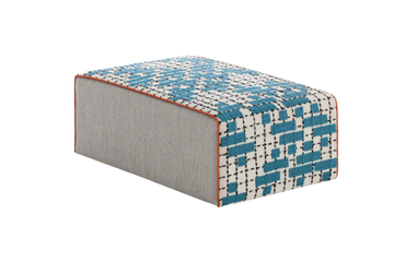 BANDAS C - Upholstered fabric pouf by GAN - view 2