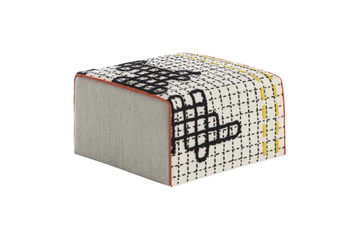 BANDAS D - Upholstered fabric pouf by GAN - view 3