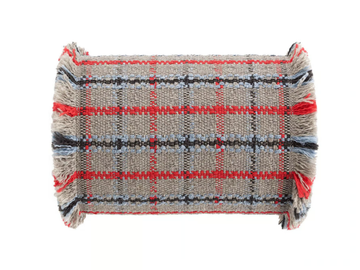 GARDEN LAYERS BLUE - Roll tartan outdoor polypropylene cushion by GAN - view 3