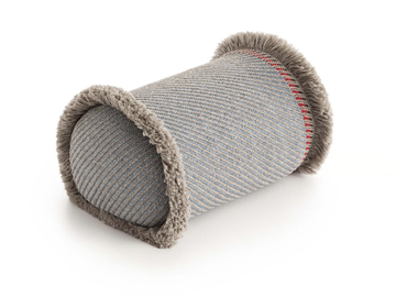 GARDEN LAYERS BLUE - Striped roll outdoor polypropylene cushion by GAN - view 2