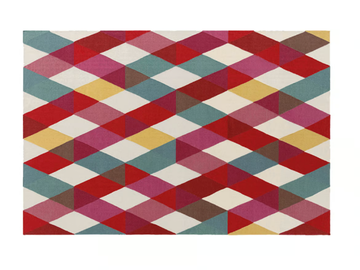 HAPPY MIX - Rectangular wool rug with geometric shapes by GAN - view 2