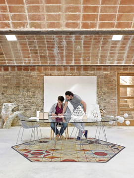 HEXA - Wool rug with geometric shapes by GAN - view 3