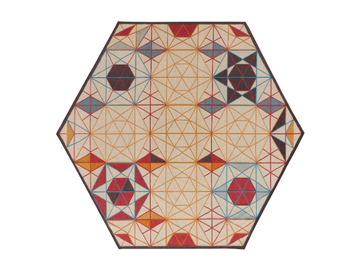 HEXA - Wool rug with geometric shapes by GAN - view 2