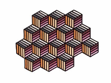 HEXAGON - Wool rug with geometric shapes by GAN - view 2
