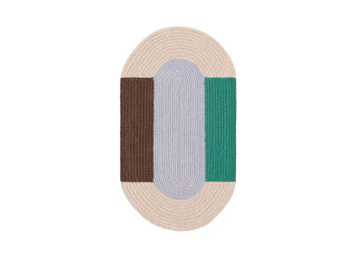 MONO BLUE - Oval wool rug by GAN - view 2