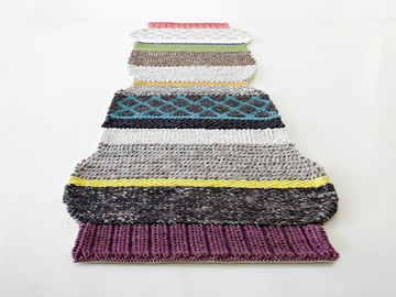 LARGAS - Striped wool rug by GAN - view 3