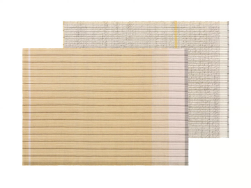 REVERSIBLE YELLOW - Rectangular rug in wool, linen and cotton by GAN - view 2