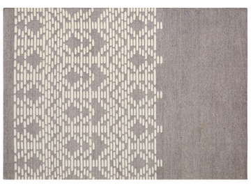 THAY GREY - Rectangular handmade wool rug with geometric shapes by GAN - view 2