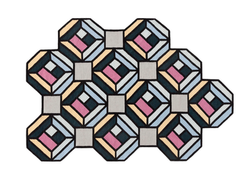 TETRAGON - Wool rug with geometric shapes by GAN - view 2