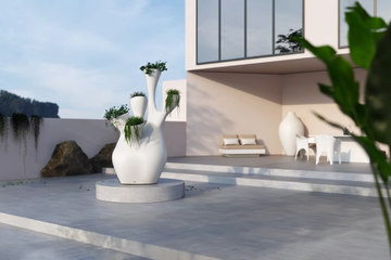 CORAL - High fiberglass planter by GANSK - view 3