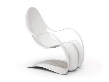 FLEX - Cantilever fiberglass garden armchair by GANSK - view 2