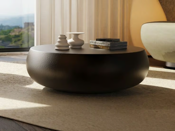 ARIEL - Round fiberglass coffee table by GANSK - view 3