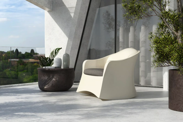 BRISA - Fiberglass armchair with armrests by GANSK - view 3