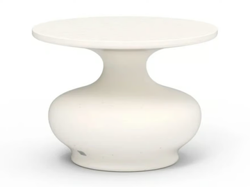 DORIS - Round fiberglass garden side table by GANSK - view 2
