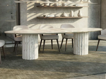 ROMA - Oval fiberglass table by GANSK - view 3