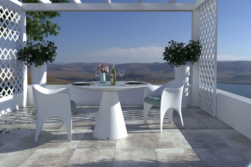 OCEANO - Round fiberglass dining table by GANSK - view 3