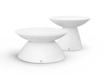 OCEANO - Round fiberglass garden side table by GANSK - view 2