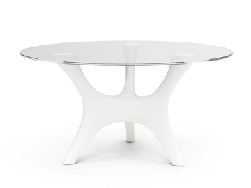 KOSMOS - Fiberglass garden table with tempered glass top by GANSK - view 2