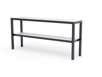 SIERRA - Rectangular fiberglass console table with shelving by GANSK - view 2
