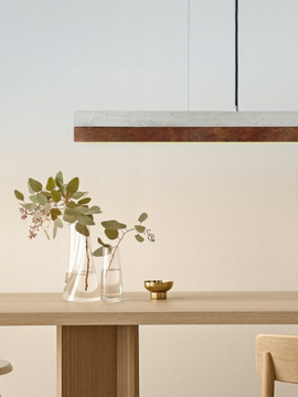 [C1] CORTEN STEEL - Dimmable LED Pendant Light (L 122cm) by GANTlights - view 3