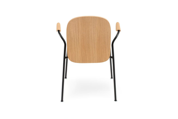 BOOK - Stackable oak chair with armrests by GAZZDA - view 3