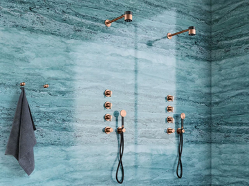 SWN1G - Wall-mounted steel overhead shower with arm by GEDA - view 3