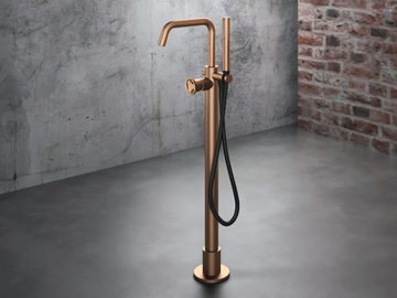 TIBÒ - Floor standing bathtub tap with hand shower by GEDA - view 2