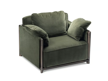 DODO - Velvet armchair with armrests by GHIDINI1961 - view 3