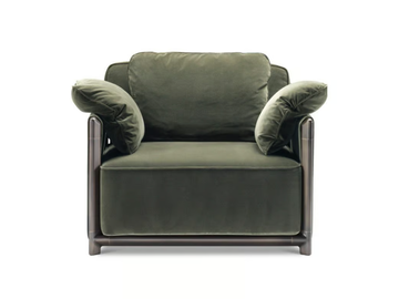 DODO - Velvet armchair with armrests by GHIDINI1961 - view 2