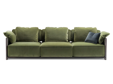 DODO - 3 seater velvet sofa by GHIDINI1961 - view 2