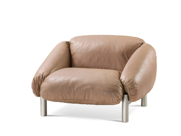 FLO - Leather armchair with armrests by GHIDINI1961 - view 2