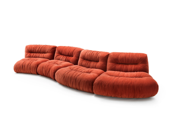 MAMBO - Curved sectional velvet sofa by GHIDINI1961 - view 2
