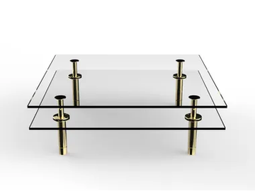 LEGS - Square crystal coffee table by GHIDINI1961 - view 2