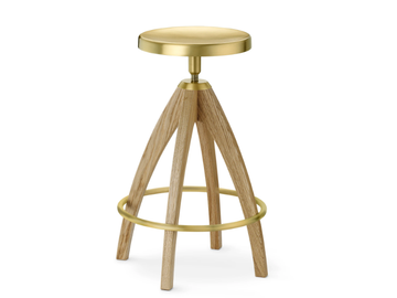 LEPORELLO - High brass stool height-adjustable by GHIDINI1961 - view 2