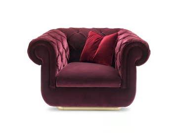 OPERA - Tufted velvet armchair with armrests by GHIDINI1961 - view 2