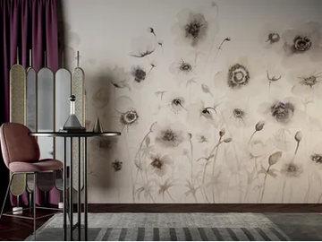 MELODIE - Wallpaper with floral pattern by GLAMORA - view 2