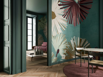 MAJORELLE - Wallpaper with floral pattern by GLAMORA - view 2