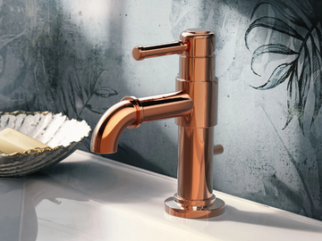BALI - Countertop single handle brass washbasin mixer by GRAFF - view 2