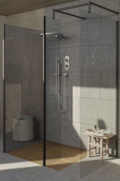 CAMEO - Chromed brass shower mixer with plate by GRAFF - view 3