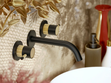 CAMEO - Wall-mounted chromed brass washbasin tap by GRAFF - view 2