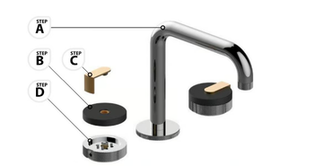 MOD+ - 5 hole bathtub set with hand shower by GRAFF - view 3