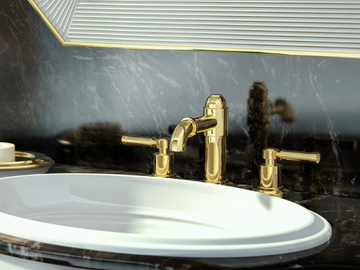 BALI - 3 hole countertop brass washbasin mixer by GRAFF - view 3