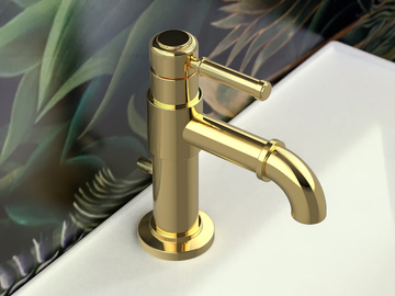 BALI - Countertop single handle brass washbasin mixer by GRAFF - view 3